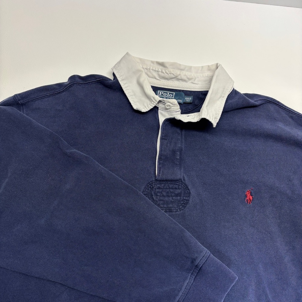 Ralph Lauren Men's Blue Rugby Polo Shirt